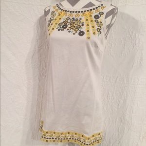 Twenty one embroidered Khaki tan Yellow dress sz S